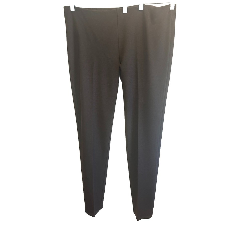 EILEEN FISHER Pants Brown Viscose 4 Way Stretch Elastic Waist PullOn Size Large